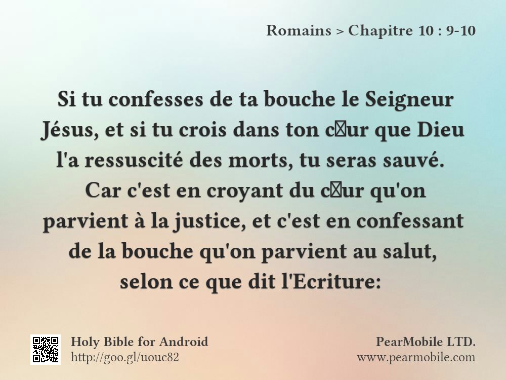 Romains, Chapitre 10:9-10